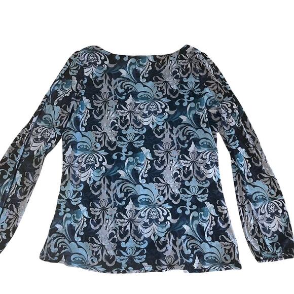 Liz Clairborne Axcess Mesh Paisley top Size XL - Picture 2 of 3